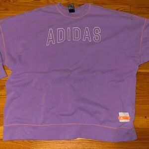 Adidas Lavender Sweatshirt with Orange Stitching